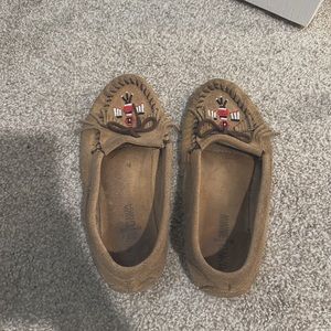 Tan Suede Minnetonka Moccasins